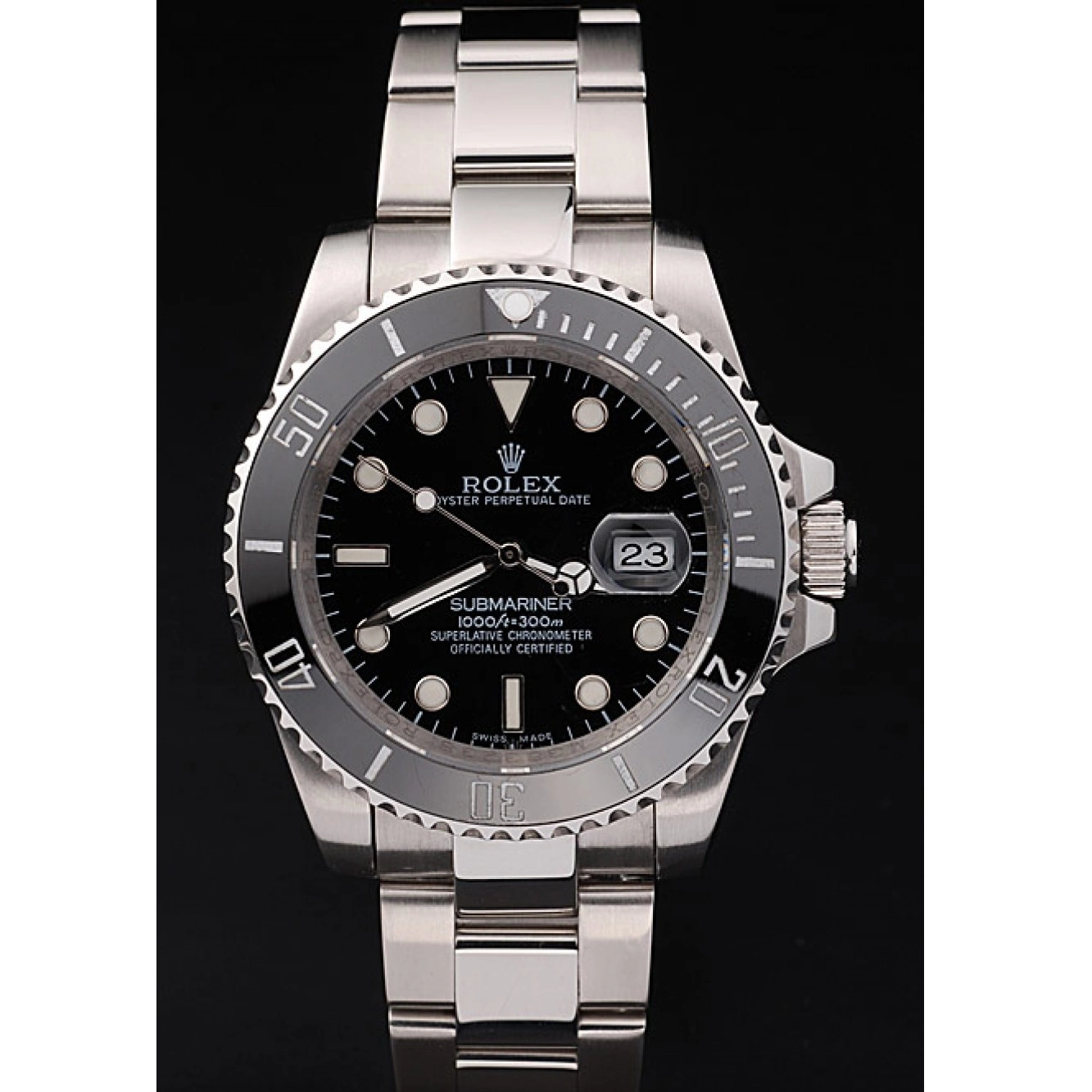 Black Rolex Bezel Ceramic 98235 Black Dial Submariner 0816